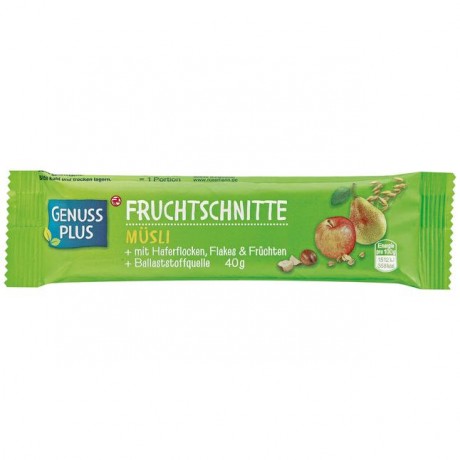 GENUSS PLUS Fruchtschnitte Musli 40 г