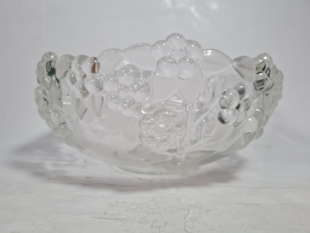 Вазочка винтажная Walther Glas "Виноградная лоза", стекло, 22 х 10 см, Германия, 1960-70гг.