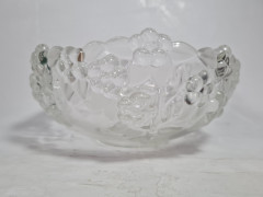 Вазочка винтажная Walther Glas "Виноградная лоза", стекло, 22 х 10 см, Германия, 1960-70гг.