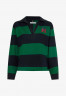 Tommy Hilfiger RUGBY STRIPE MONOGRAM Polo shirt desert sky prep green stp РЕГБИ ПОЛОСКА МОНОГРАММА Рубашка поло небо в пустыне подготовка зеленый стп