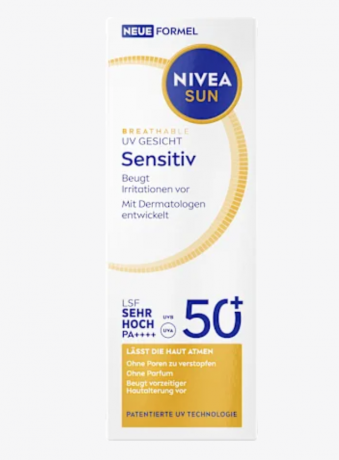 NIVEA SUN Sonnenfluid Gesicht sensitiv, LSF 50+, Солнцезащитный флюид для чувствительной кожи лица, SPF 50+, 40 мл