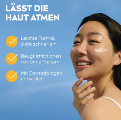 NIVEA SUN Sonnenfluid Gesicht sensitiv, LSF 50+, Солнцезащитный флюид для чувствительной кожи лица, SPF 50+, 40 мл