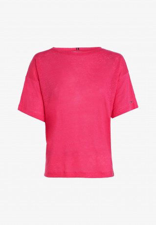 Tommy Hilfiger RELAXED FIT Basic T-shirt bright cerise pink RELAXED FIT Базовая футболка ярко-вишнево-розовый