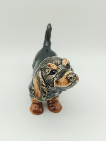 Статуэтка винтажная Goebel "Такса", фарфор, 12 х 8 см, Германия, 1970-80гг.