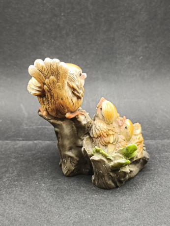 Статуэтка винтажная большая Capodimonte "Птичка с птенцами", керамика, 29 х 10 см, Италия, 1960-70гг.