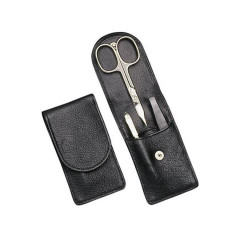 Hans Kniebes Taschenmanicure, Nappa-Vollrindleder, vernickelt  Карманный маникюр, зернистая кожа наппа, никелирование