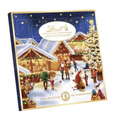 Lindt Адвент-календарь 2025 "Рождественская ярмарка", 24 конфеты, 19 х 19 см, 230 г, 2 штуки