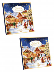 Lindt Адвент-календарь 2025 "Рождественская ярмарка", 24 конфеты, 19 х 19 см, 230 г, 2 штуки