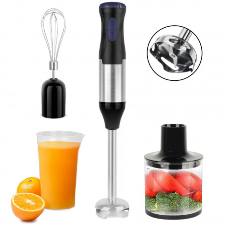 CALIYO CALIYO Stabmixer Stabmixer Set,4 in 1 Stabmixer, 1000 Watt mit 5 Geschwindigkeiten Einstellbar Purierstab Edelstahl  Ручной блендер CALIYO, набор ручных блендеров, ручной блендер 4 в 1, мощность 1000 Вт, 5 скоростей, регулируемый очищающий стержень