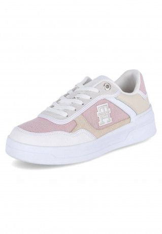 Tommy Hilfiger TH BASKET Trainers weiss/rosa TH BASKET Кроссовки белый/розовый