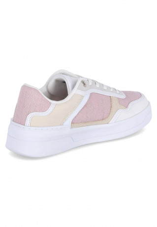 Tommy Hilfiger TH BASKET Trainers weiss/rosa TH BASKET Кроссовки белый/розовый