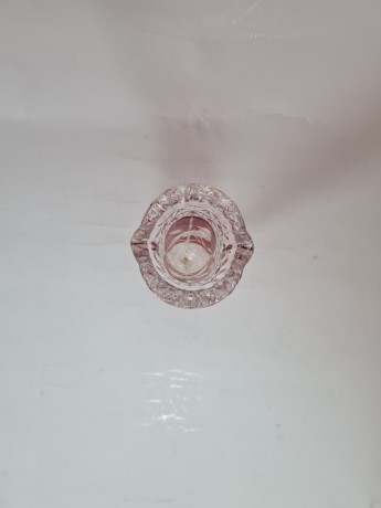 Red Bird Hofbauer Хрустальная ваза " Птица на красном фоне" 17см x 6см, 1970-80гг.