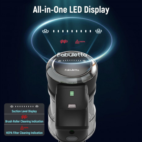 FABULETTA FABULETTA Akku-Hand-und Stielstaubsauger, 250,00 W, Beutellos, 24000Pa Akku Staubsauger,6-in-1 Leichter Kabelloser Staubsauger2500mAh  Беспроводной ручной пылесос FABULETTA, 250,00 Вт, без мешка, пылесос с аккумулятором 24000 Па, легкий беспрово