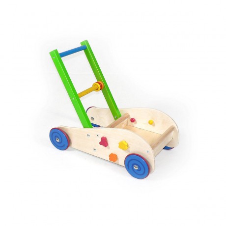 HESS Holzspielzeug Lauflernwagen mit bunten Elementen Деревянная игрушка ходунки с красочными элементами