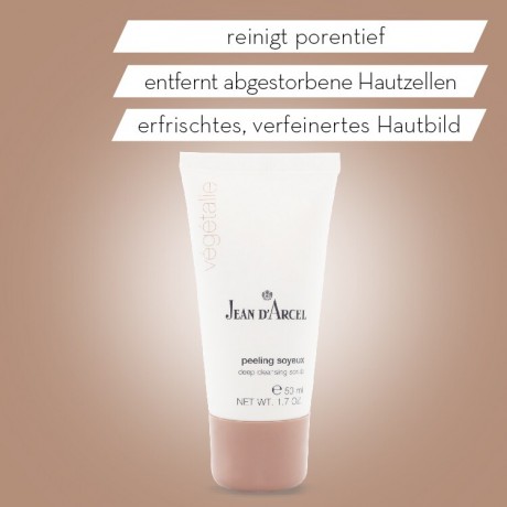 JEAN D'ARCEL peeling soyeux VEGETALIE Peeling 100% Vegan fur alle Hauttypen geeignet пилинг soyeux VEGETALIE пилинг 100% веганский подходит для всех типов кожи