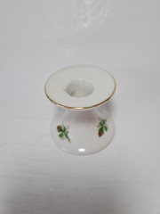 Подсвечники винтажные Seltmann Weiden с сиреневыми цветками, фарфор, 2 шт., 6.5 x 8 см, 9 х 8 см, Германия, 1960-70гг.