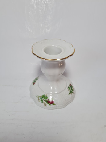 Подсвечники винтажные Seltmann Weiden с сиреневыми цветками, фарфор, 2 шт., 6.5 x 8 см, 9 х 8 см, Германия, 1960-70гг.