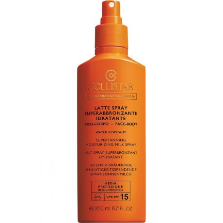 Collistar (Коллистар) Sun Protection Supertanning Moisturizing Milk Увлажняющее молочко Spray, SPF 15 / 200 мл