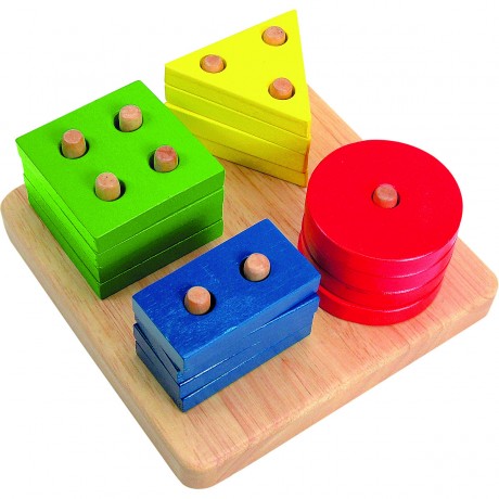 Woodyland Holzspielzeug Stapel- und Steckspiel Игра «Складывание и втыкание деревянных игрушек»