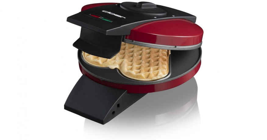 Cloer Cloer Herz-Waffeleisen 1633V Valentinstag Edition rot, 930 Watt, fur 1 grosses Waffelherz  rot Вафельница Cloer Heart 1633V Valentine's Day Edition красная, 930 Вт, для 1 большого вафельного сердца