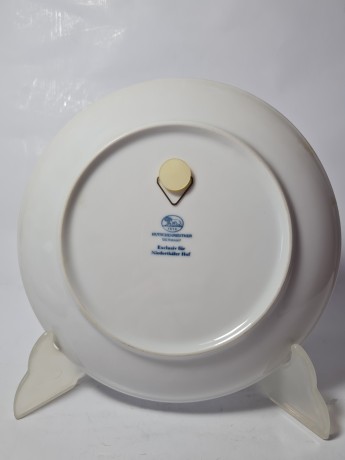 Hutschenreuther 1814 Винтажная тарелка эксклюзивно для Нидертхальского двора "Зима в горах", 20см, Германия, 1970-80гг.