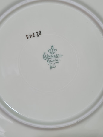 Чайное трио винтажное Winterling Roslau Bavaria / 20er с золотистым декором, фарфор, Германия, 1960-70гг.