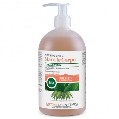 SAPONE DI UN TEMPO Palmarosa Hand- und Korperreinigungsmittel Regenerierende Feuchtigkeitspflege  Palmarosa Hand &amp; Body Cleanser Регенерирующее увлажняющее средство