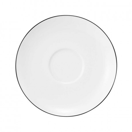 Seltmann Weiden Seltmann Weiden Lido Black Line Milchkaffeeuntertasse 16 cm Seltmann Weiden Lido Black Line Блюдце для кофе с молоком 16 см