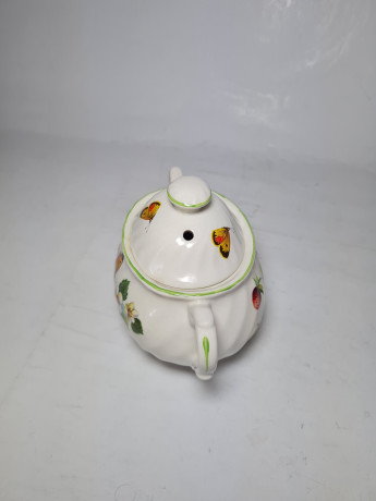 James Kent Old Foley England Сахарница фарфоровая "Ягоды земляники", 9,5см x 15см, Англия, 1960-70гг.