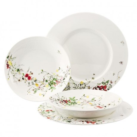 Rosenthal Rosenthal Brillance Fleurs Sauvages Speise-Set fur 2 Personen 4-tlg. Обеденный сервиз Rosenthal Brillance Fleurs Sauvages на 2 персоны из 4 предметов.