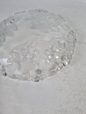 Набор тарелок винтажных Walther Glas с объемным декором, 6 шт., стекло, 16 см, Германия, 1960-70гг.