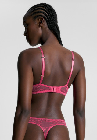 Tommy Hilfiger FLORAL UNPADDED  Triangle bra hot magenta FLORAL UNPADDED Бюстгальтер с треугольными чашечками горячий пурпурный