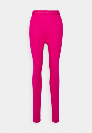 Tommy Hilfiger BRANDED TAPE LEGGING Leggings Trousers eccentric magenta BRANDED TAPE LEGGING Леггинсы Брюки эксцентричный пурпурный