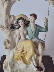 MIRIAM Valentino Фарфоровая статуэтка "Двое на качелях", 19см, Германия, 1950-60гг.