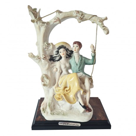 MIRIAM Valentino Фарфоровая статуэтка "Двое на качелях", 19см, Германия, 1950-60гг.