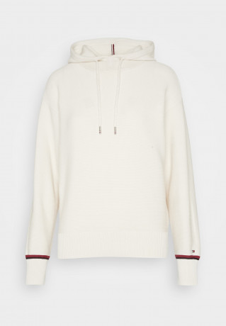 Tommy Hilfiger GLOBAL HOODIE SWEATER Jumper ecru СВИТЕР С ХУДИ GLOBAL Джемперы экрю