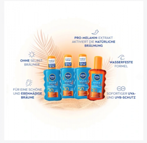 NIVEA SUN Sonnenspray Schutz & Bräune LSF 50, Солнцезащитный спрей для защиты от загара SPF 50, 200 мл