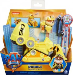 Spin Master Paw Patrol Rubbles Deluxe Basis Fahrzeug aus dem Kinofilm mit Hundefigur Базовый автомобиль Paw Patrol Rubbles Deluxe из фильма с фигуркой собаки