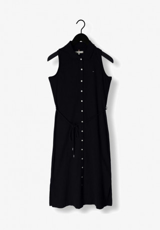 Tommy Hilfiger SLM DTAIL DRS NS D Shirt dress donkerblauw SLM DTAIL DRS NS D Платье-рубашка гром синий белый