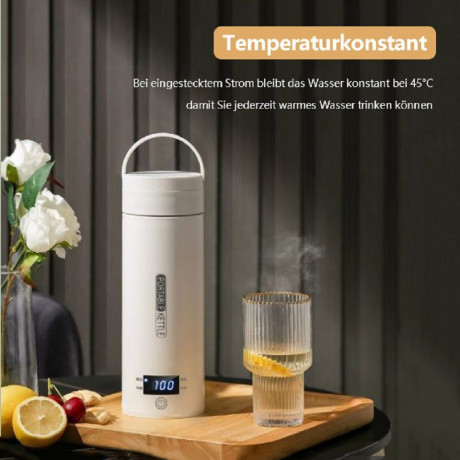 BUMHUM BUMHUM Reise-Wasserkocher Reise-Wasserkocher 300W Reise-Elektrisch-Wasserkocher, 500 ml Tragbarer Mini-Heizbecher, Thermobecher 316 Edelstahl-Liner  Дорожный чайник BUMHUM Дорожный чайник, 300 Вт, дорожный электрический чайник, портативная мини-чаш