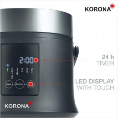 KORONA KORONA Reiskocher 58011, digital, Dampfgarer, Warmhaltefunktion, LED Display, Touch  Рисоварка KORONA 58011, цифровая, пароварка, функция поддержания тепла, светодиодный дисплей, сенсорный