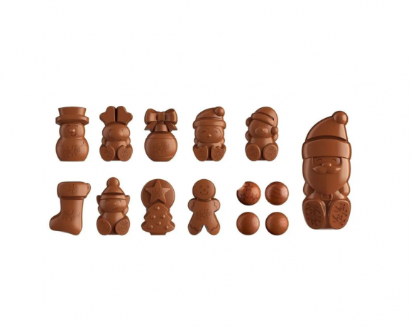 KitKat Adventskalender 2stk Адвент-календарь 2025, 24 шоколадные фигурки с хрустящими вафлями, 41см х 28см, 208 грамм х 2 штуки