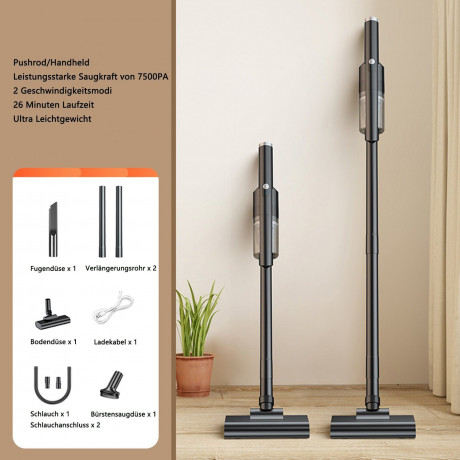 OKWISH OKWISH Akku-Handstaubsauger Handstaubsauger Autostaubsauger Staubsauger Bodenstaubsauger Kabellos, 120,00 W, Beutellos, 3 in 1 7500Pa 6000mA-Akku Wohnungen Auto  Беспроводной ручной пылесос OKWISH, ручной пылесос, автомобильный пылесос, пылесос для