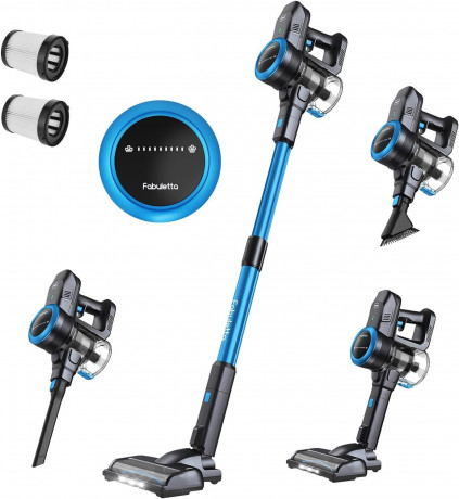 FABULETTA FABULETTA Akku-Hand-und Stielstaubsauger, Beutellos, 24000Pa Akku Staubsauger 6-in-1 Leichter Kabelloser Staubsauger2200mAh  Беспроводной ручной пылесос FABULETTA, без мешка, беспроводной пылесос 24000 Па Легкий беспроводной пылесос 6-в-1, 2200 