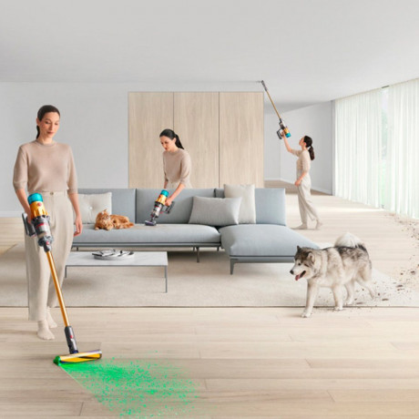 DYSON DYSON Akku-Hand-und Stielstaubsauger V12™ Detect Slim Absolute, 545 W, Beutellos, 2 Bodendusen und 5 weitere Zubehorteile  Беспроводной ручной пылесос DYSON V12™ Detect Slim Absolute, 545 Вт, без мешка, 2 насадки для пола и 5 других аксессуаров