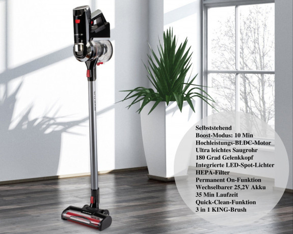 Genius Genius Nass-Trocken-Akkusauger Invictus X9, 380,00 W, beutellos, 29 Teile, inkl X Water 2.0 kabelloser 2 in 1  Genius Invictus X9 беспроводной пылесос для влажной и сухой уборки, 380,00 Вт, без мешка, 29 шт., вкл.