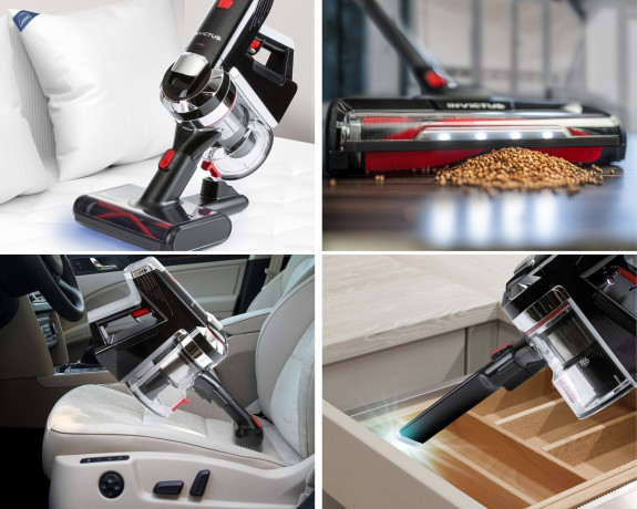 Genius Genius Nass-Trocken-Akkusauger Invictus X9, 380,00 W, beutellos, 29 Teile, inkl X Water 2.0 kabelloser 2 in 1  Genius Invictus X9 беспроводной пылесос для влажной и сухой уборки, 380,00 Вт, без мешка, 29 шт., вкл.