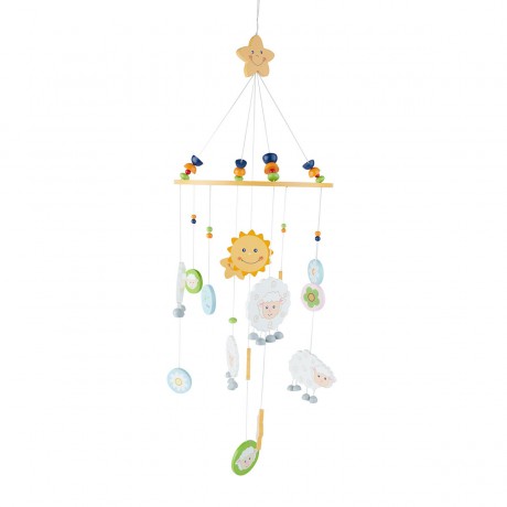 bieco 3D Mobile Baby Holz Einschlafhilfe Baby Deko fur Kinderbett Wickeltisch 23x60 cm Mobiles 3D Мобильный детский деревянный спальный столик Baby Deco для пеленального столика 23x60 см Mobiles