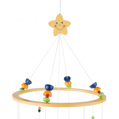 bieco 3D Mobile Baby Holz Einschlafhilfe Baby Deko fur Kinderbett Wickeltisch 23x60 cm Mobiles 3D Мобильный детский деревянный спальный столик Baby Deco для пеленального столика 23x60 см Mobiles