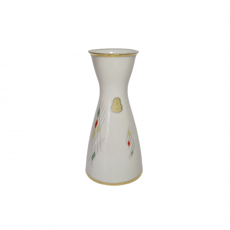 Ваза винтажная, Winterling Marktleuthen Bavaria с геометрическим декором, фарфор, 18 x 9 см, Германия, 1960-1970гг.